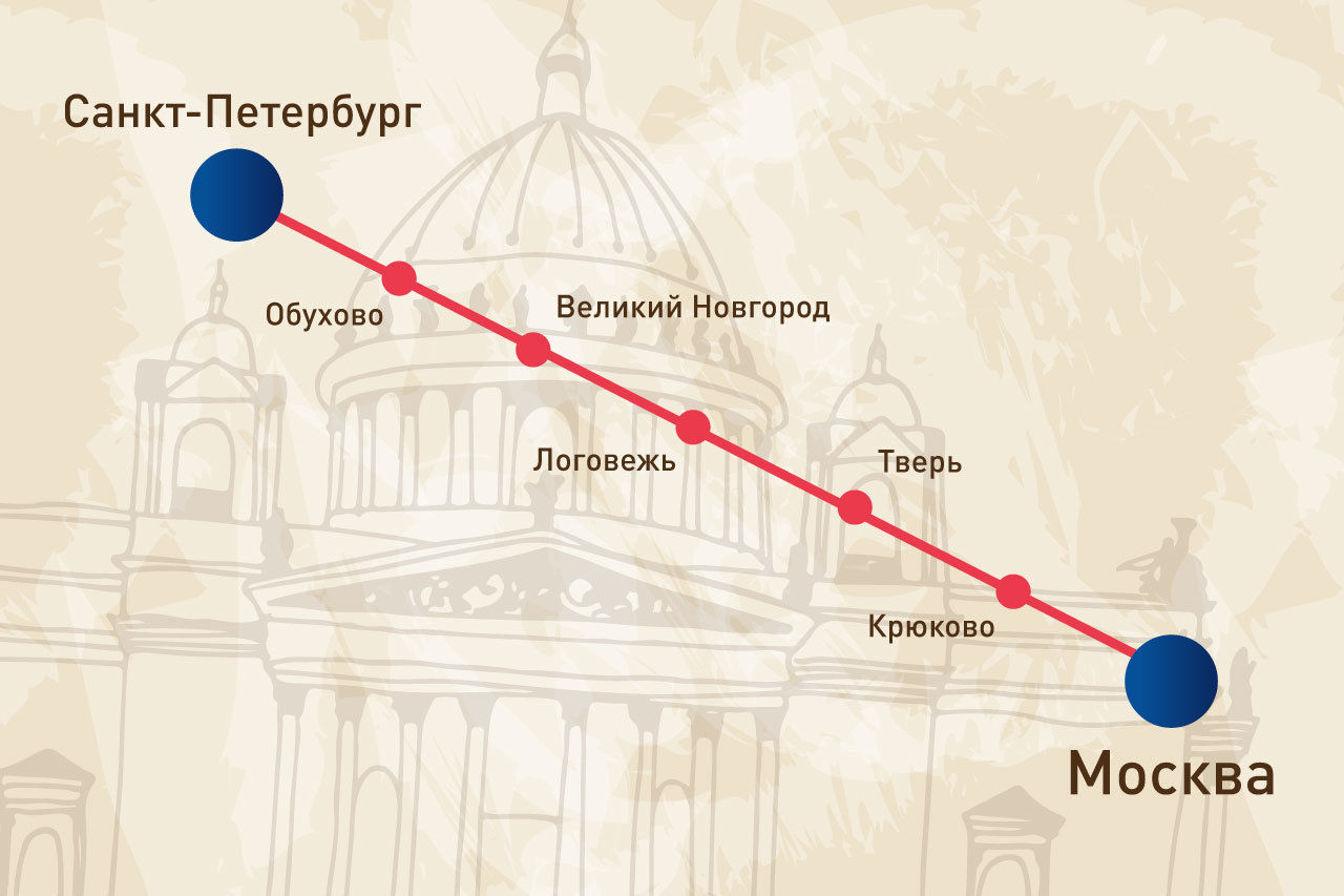Перевозчиком на трассе ВСМ Москва-Санкт-Петербург станет компания «ВСМ-400»