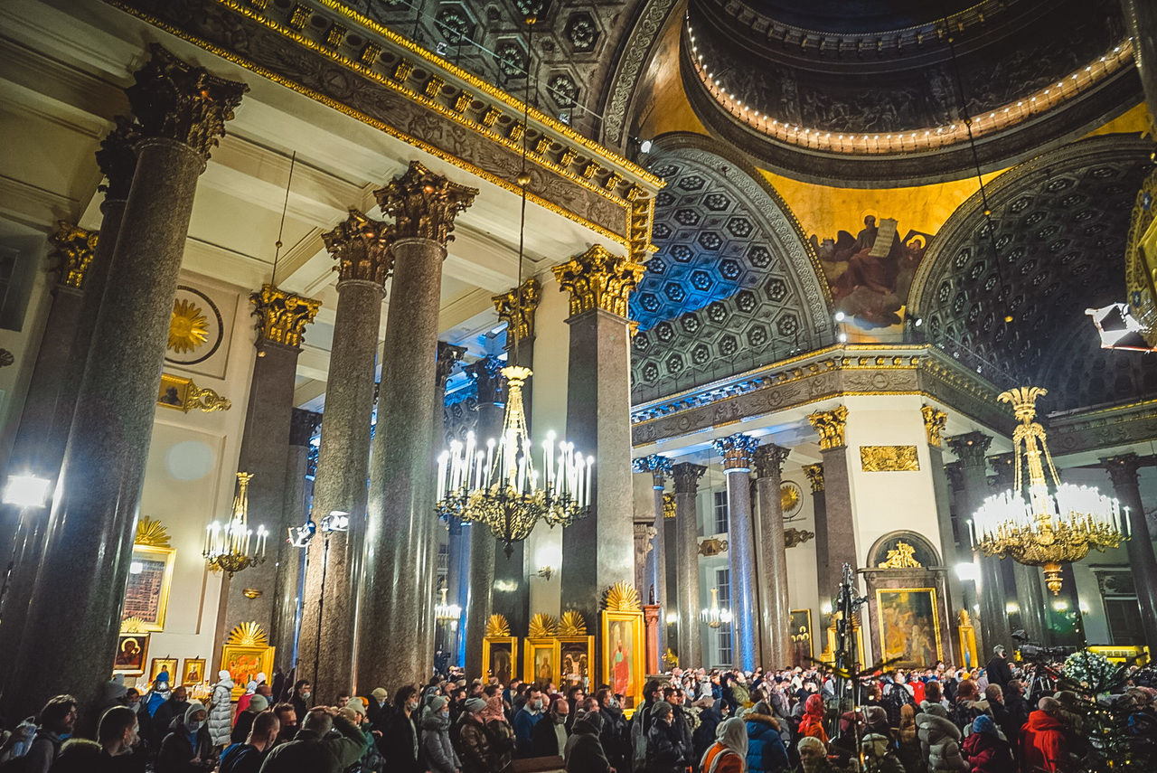 Казанский собор в Санкт Петербурге всенощная