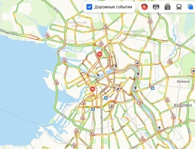 Пробки на дорогах спб в реальном времени карта онлайн бесплатно без регистрации смотреть