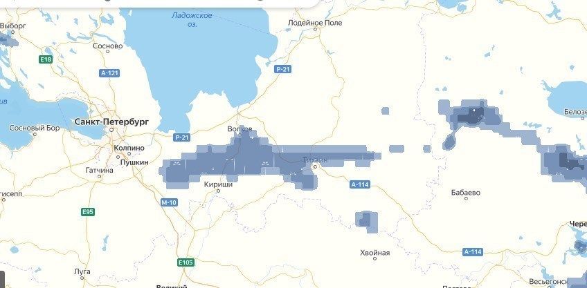 Карта осадков ожерелье