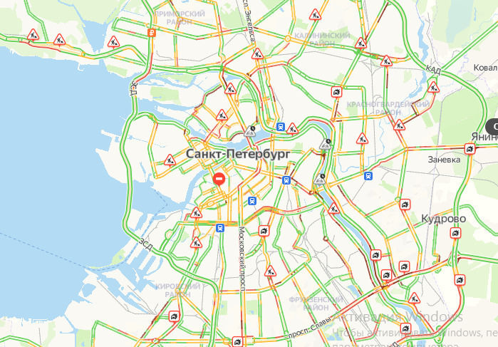 Пробки на дорогах спб в реальном времени карта онлайн бесплатно