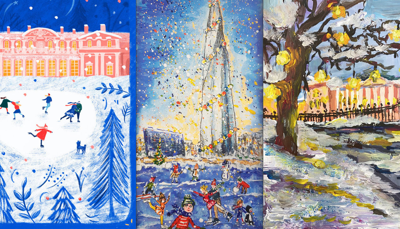 Рисунки нового года в Санкт Петербурге. Новогодний Санкт-Петербург рисунки детей. 31 Декабря рисунок с новым годом. Рисунок на 9 декабря.
