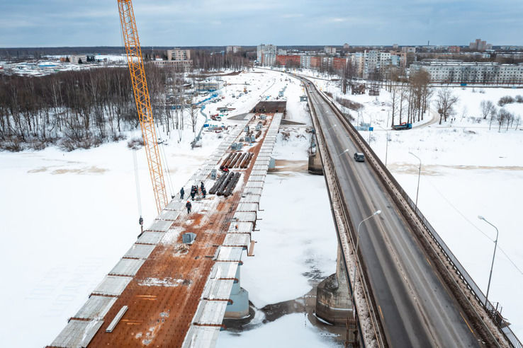 Строительство моста в киришах