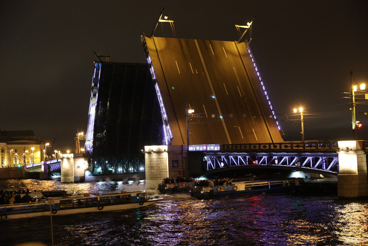 Ночные мосты Санкт-Петербурга