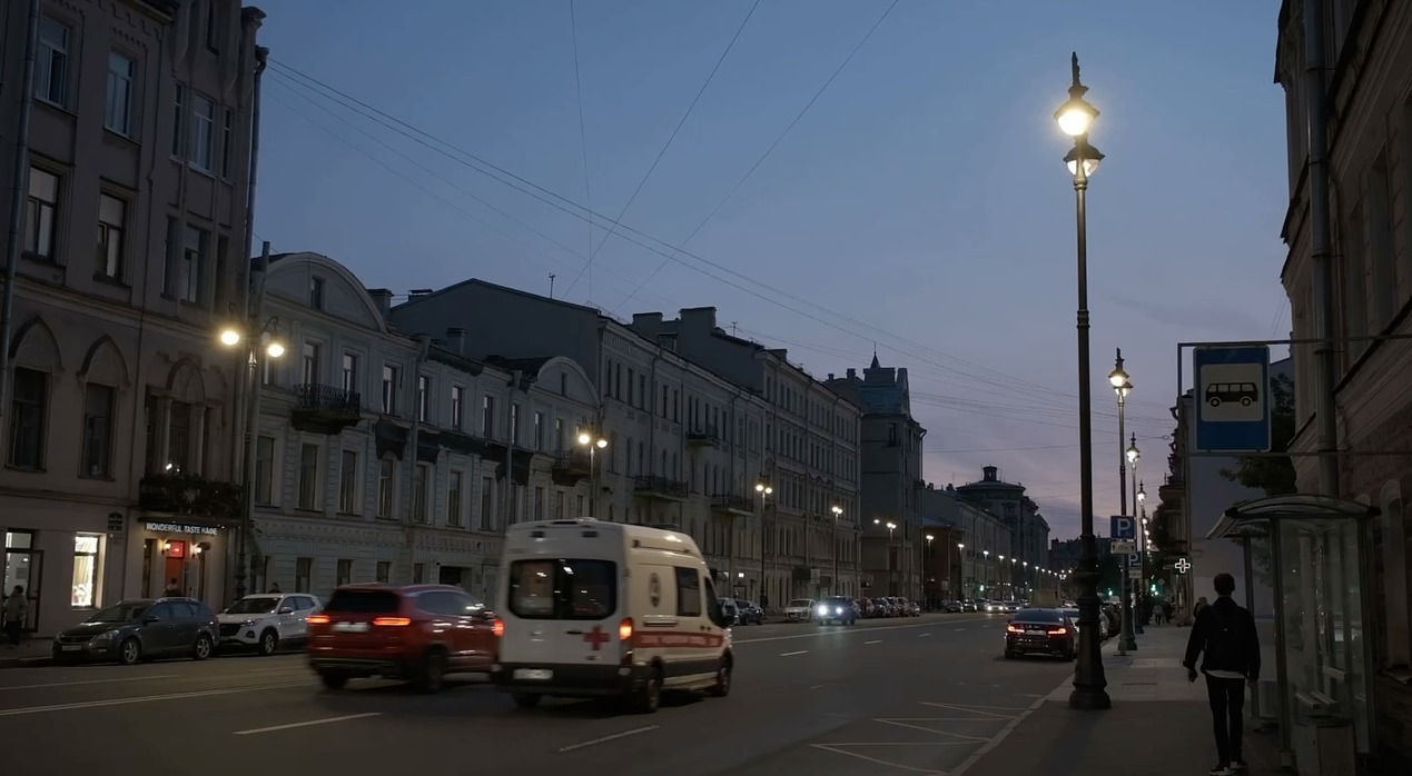 Видео: на улице Декабристов установили фонари в петербургском стиле