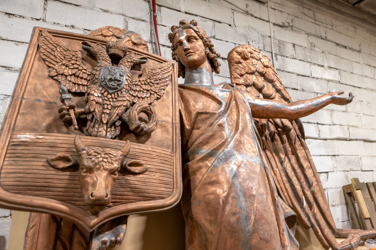 Монтаж скульптур на Московские триумфальные ворота планируется начать в мае  